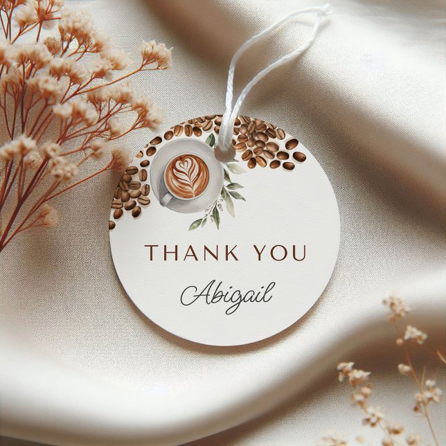 Coffee Baby Shower - ein Baby wird brauen Geschenkanhänger (Coffee Baby Shower - a Baby is Brewing Favor Tags)