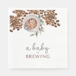 Coffee Baby Shower - ein Baby wird brauen Serviette