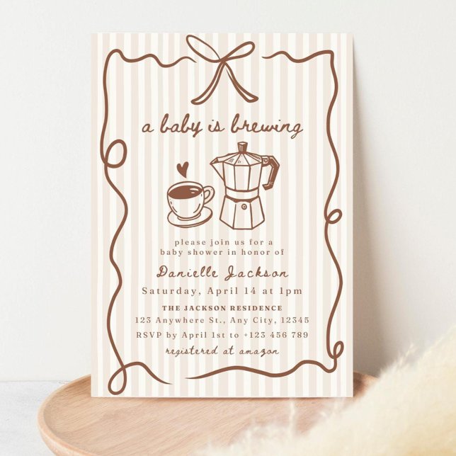 Coffee Baby Shower Einladung Baby Braut Invi (Von Creator hochgeladen)