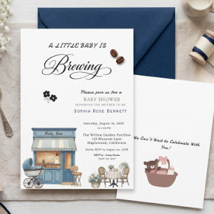 Coffee Baby Thema Moderne Babyparty-Einladung Einladung