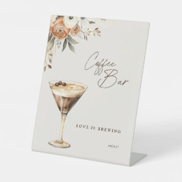 Coffee Bar Brautparty Espresso Martini Sockelschild
