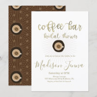 Coffee Bar Brautparty Gold Script