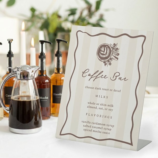 Coffee Bar, Cafe Drink Menu Sign Sockelschild (Von Creator hochgeladen)