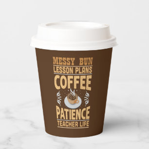 Coffee-Bar des lustigen Lehrers Pappbecher