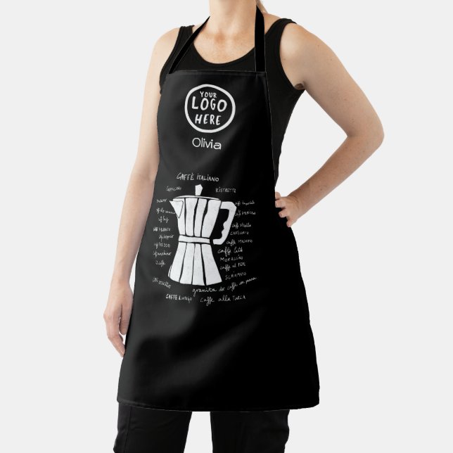 Coffee Bar Italian mopot custom logo Schürze (InSitu)