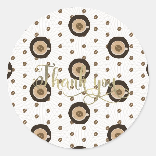 Coffee Bar Latte Brautparty Foil Skript Runder Aufkleber (Vorderseite)