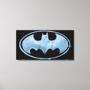 Coffee Bat Symbol - Blau Leinwanddruck