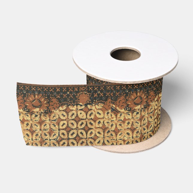 Coffee Bean Batik Art Design Satinband (Spule)