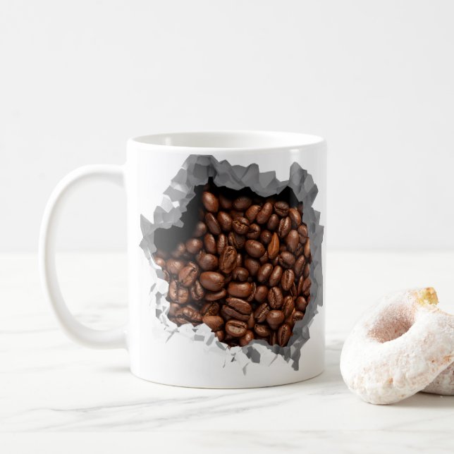 Coffee Bean Espresso Coffeine-Tasse gebrochen Kaffeetasse (Mit Donut)
