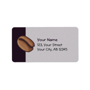 Coffee Bean Icon Adressaufkleber