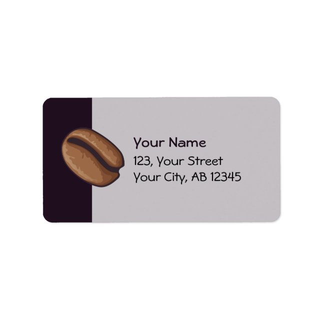 Coffee Bean Icon Adressaufkleber (Vorne)