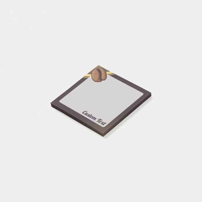 Coffee Bean Icon Post-it Klebezettel (angewinkelt)