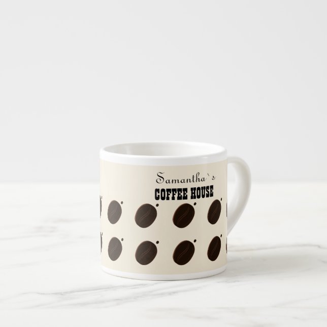 Coffee Bean Marken Geschäft Professionell  Espressotasse (Vorderseite Rechts)