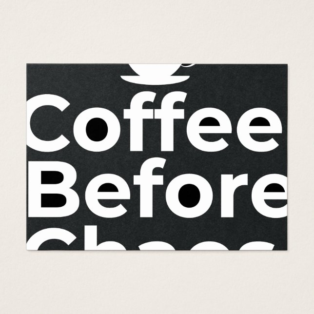 Coffee Before Chaos – Morning Motivation Quote (Vorderseite)