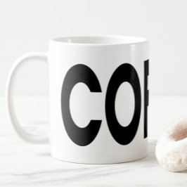 COFFEE Black Typografie   Kaffeetasse
