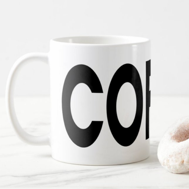 COFFEE Black Typografie   Kaffeetasse (Von Creator hochgeladen)