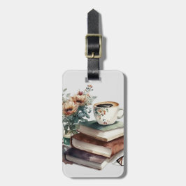 Coffee Boho Floral Watercolor Gepäckanhänger