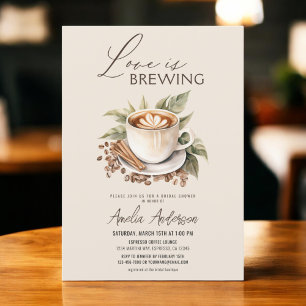 Coffee Boho Liebe ist das Brechen von Brautparty Einladung