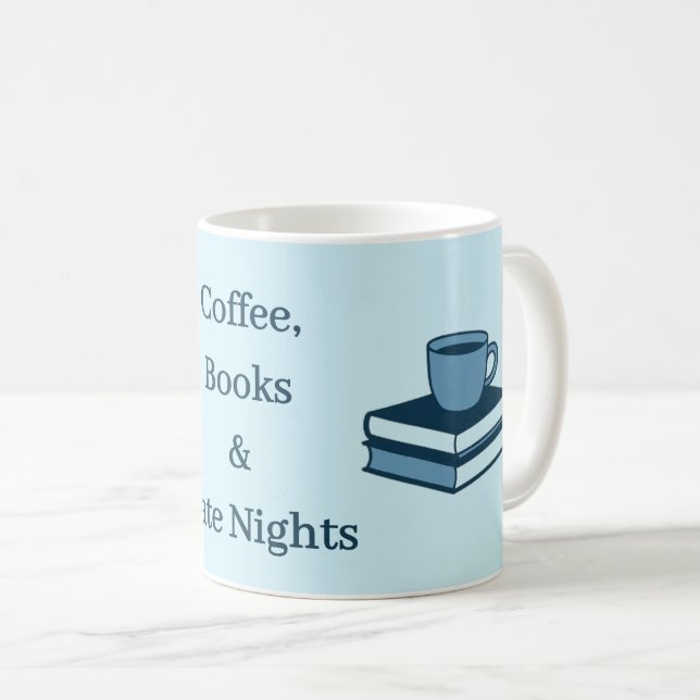 Coffee Books & Late Nights – Study Life Mug Kaffeetasse (VorderseiteRechts)