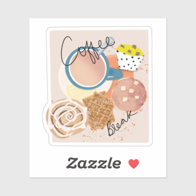 Coffee Break Aufkleber (Blatt)