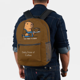 Coffee Break Capybara Backpack Bedruckter Rucksack