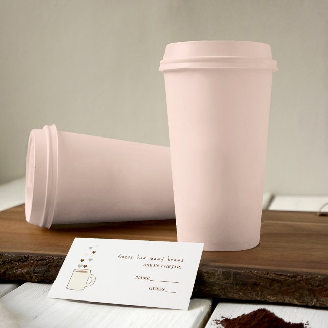 Coffee Bridal Shower Guess How Many Beans Begleitkarte (Von Creator hochgeladen)