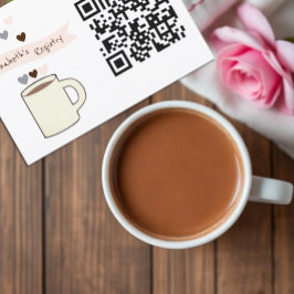 Coffee Bridal Shower Registry Begleitkarte