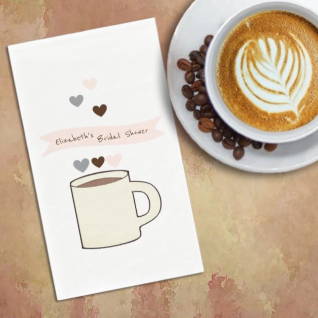 Coffee Bridal Shower Serviette (Von Creator hochgeladen)