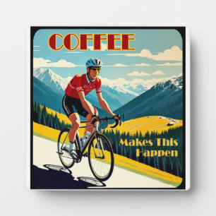 Coffee bringt dies zustande Radfahren Fotoplatte