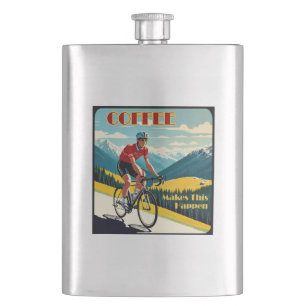 Coffee bringt es ins Rollen Cycling Flachmann