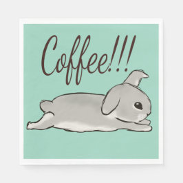 Coffee bunny serviette