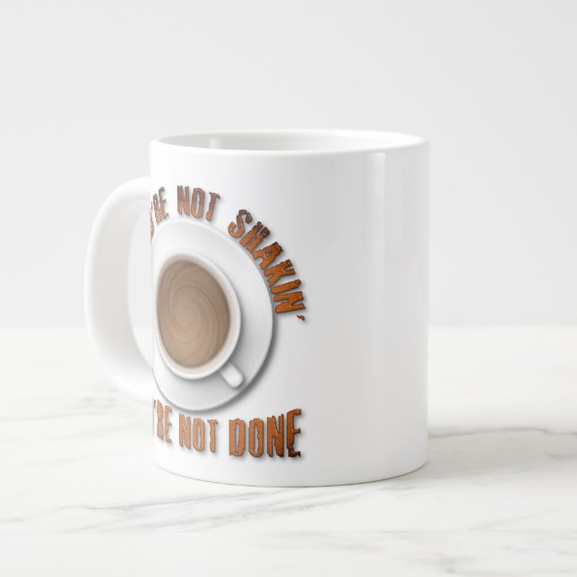 Coffee Buzz Jumbo-Tasse (Vorderseite Links)