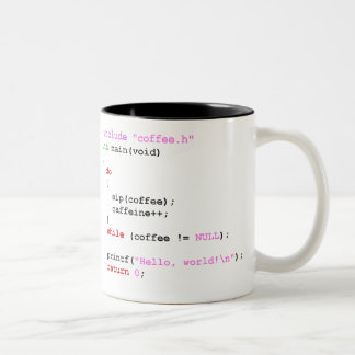 Coffee.c Programmierung Zweifarbige Tasse