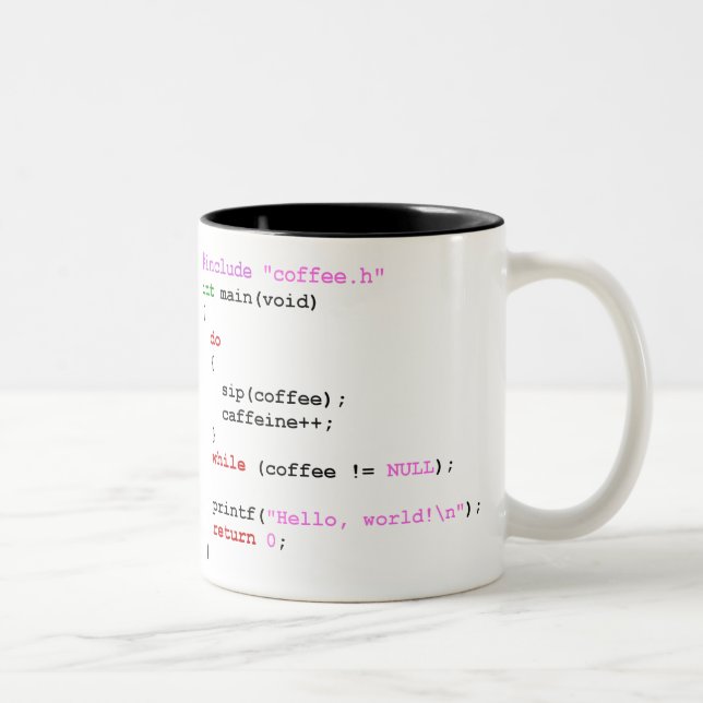 Coffee.c Programmierung Zweifarbige Tasse (Rechts)