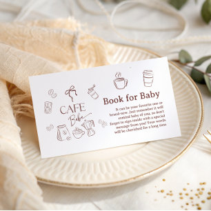 Coffee Cafe Bebe Brau Buch für Baby Shower Begleitkarte