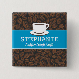 Coffee Café Shop Custom Employee Name Abzeichen Button