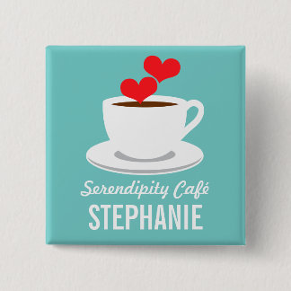 Coffee Café Shop Custom Employee Name Abzeichen Button