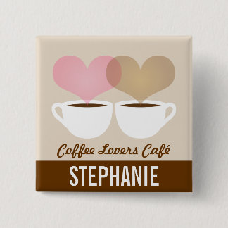 Coffee Café Shop Custom Employee Name Abzeichen Button