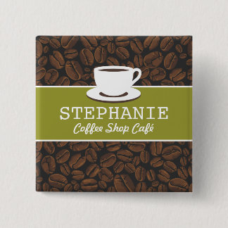 Coffee Café Shop Custom Employee Name Abzeichen Button