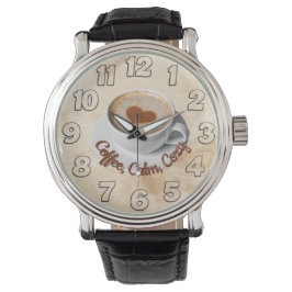Coffee, Calm, Cozy Men's Watch Design Armbanduhr