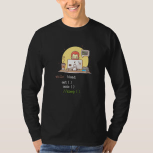Coffee Cat IT Programmcode Programmer Coder Comput T-Shirt