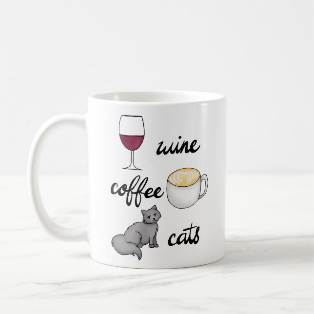 Coffee Cats Amoureux des chats Mug (Gauche)