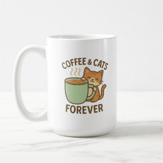 Coffee & Cats Forever Süße Katzen-Tasse ☕🐾 Kaffeetasse