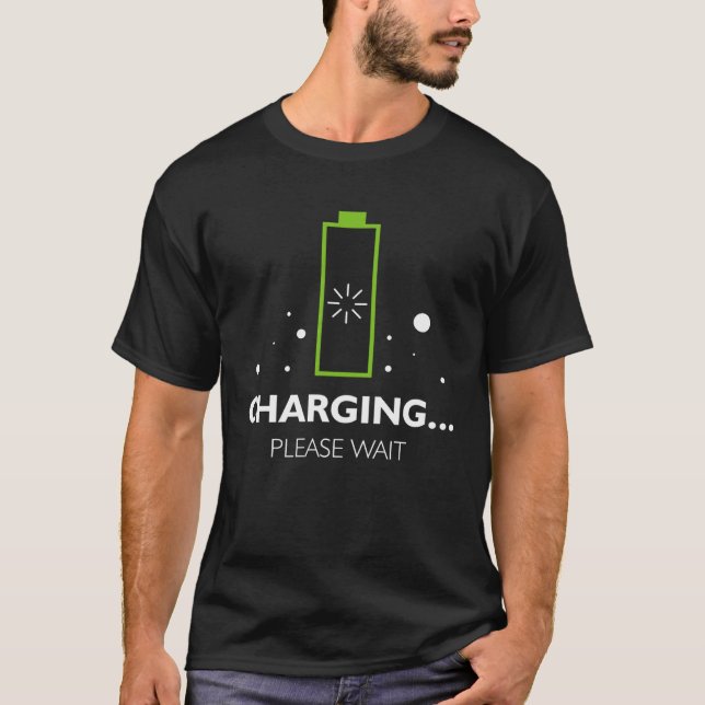 Coffee Charging   Battery Graphic Plus Size   T-Shirt (Vorderseite)