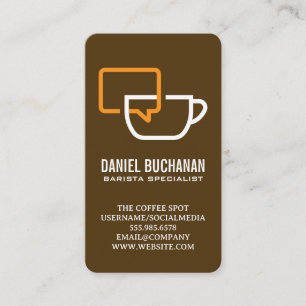 Coffee Chat Talk Logo   Café Restaurant  Visitenkarte