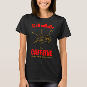 Coffee Chemical Struktur Kaffein Chemis Molecull T-Shirt