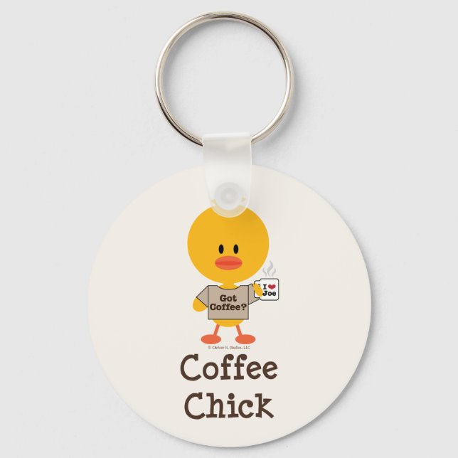 Coffee Chick Schlüsselanhänger (Vorderseite)