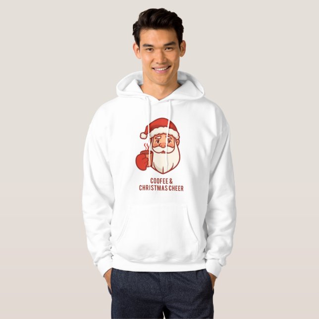 Coffee & Christmas Cheer Santa Hoodie (Vorne ganz)