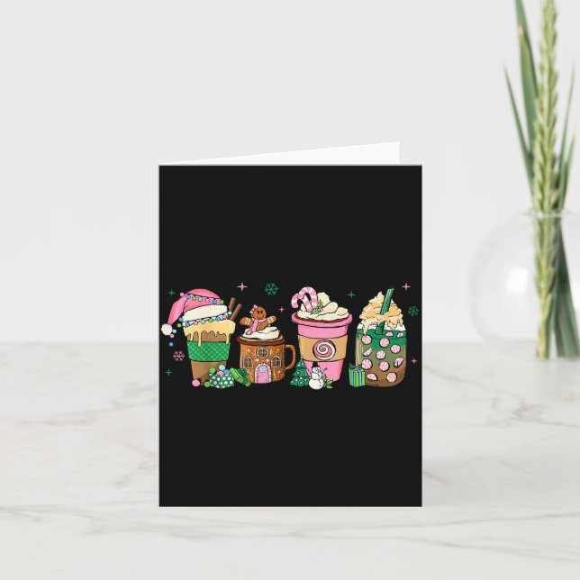 Coffee Christmas Gingerbread Nk Women Latte Cozy W Karte (Vorderseite)