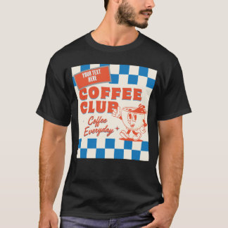Coffee Club Cartoon – Süße individuelle Coffee Lov T-Shirt